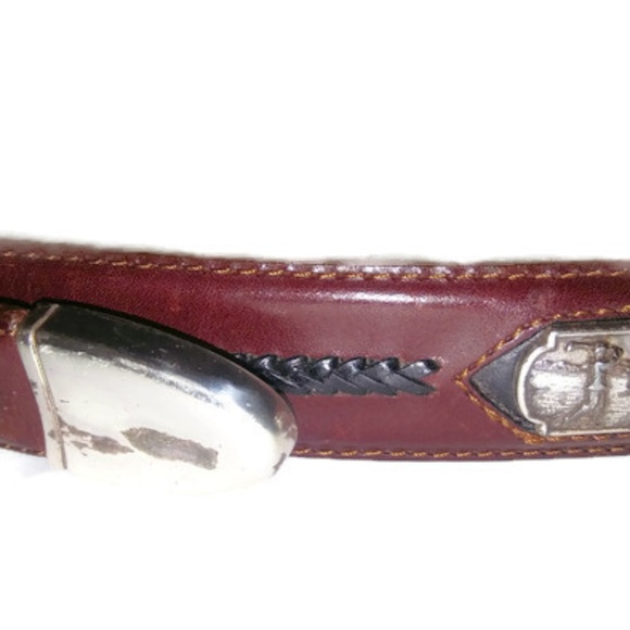 Onxy Burgundy and Black Belt Size 44" Long - Picture 3 of 8